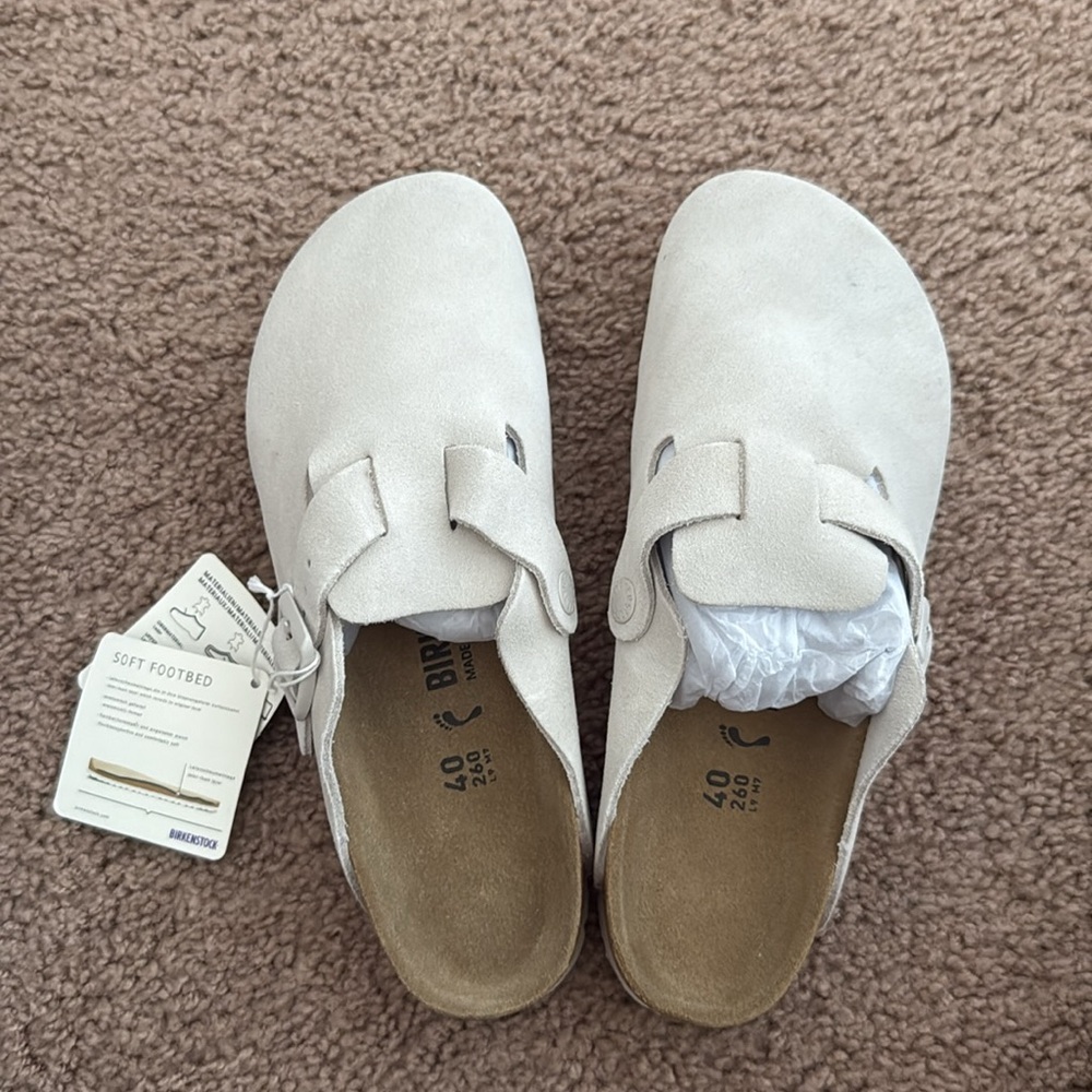 Birkenstock White Mules